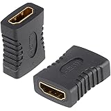 J&D Adaptateur de Coupleur HDMI, 2-Pack Plaqué Or Femelle vers Femelle 4K HDMI Coupleur HDMI Extenseur, Prise en Charge Ether