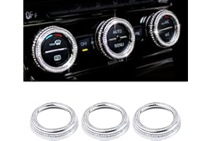 ‎VDARK VDARK für Volkswagen Zubehör Bling Autozubehör Innenraum AC Knopfabdeckungen Dekorleisten für VW Arteon Altas Passat Tiguan Golf CC