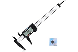 Herramienta de medición de pinza digital, CACHOR 0-6 pulgadas Vernier Caliper - 150 mm Pinza de micrómetro electrónico con pantalla LCD grande, apagado automático, conversión de milímetros en pulgadas