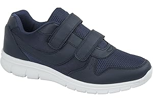 MBN Mens Trainers Slip On Wide Fit Touch Fasten Gym Sports Running Sneakers Mens Shoes