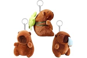 MASIF Peluche di Capibara, Simulazione Capybara Peluche, 3Pcs Morbido Cuscino Di Peluche, Adatto Per Capodanno e Regali Di Pasqua Per Gli Appassionati Di Animali Capybara (13cm)
