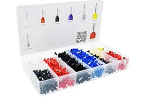 AFELD ELEKTRO Aderendhülsen Set - 1200 Stück - isoliert - Aderhülsen in Größen 0,5mm2 bis 10mm2