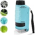 SANZEZ COOLive Miniscope for Kids, 60x-120x Portable Mini Scope for Scientific Experiments - Blue