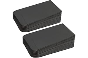 REEKNOKOL 100 Mini Black Kraft Paper Money Envelopes, Small for Wages, Coins, Beads and Stamps (10x6cm/3.9x2.4inch)