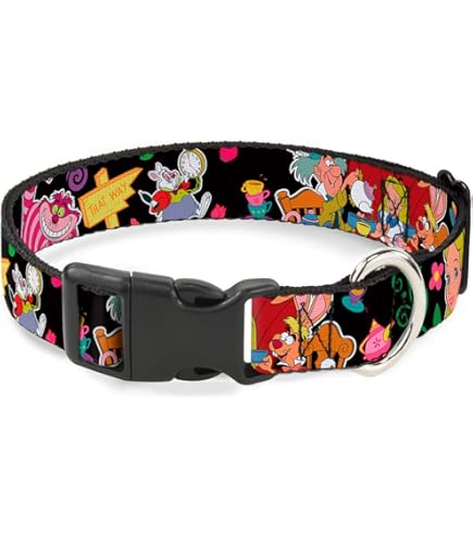 Buckle-Down Minnie Mouse Hundehalsband – Kunststoff-Clip, Rot/weiß Gepunktet, Verstellbar 33-45,7 Cm