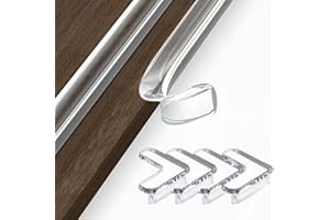 LINGYOU PAVILION Bumper and corner protector/Baby bumper protector/Clear silicone safety edge protector/Furniture protector against sharp edges of cabinets, tables, drawers, 2M edges and 4 corners