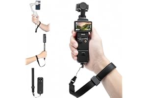 JJC Correa de mano con tornillo de 1/10.2 cm-20 para DJI OSMO Pocket 3 e Insta360 X5 X4 X3 y Hero 13/12/11, correa de muñeca para cámara Canon Nikon Sony Fujifilm Olympus DSLR y sin espejo