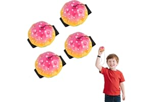 STEFUEWILL17 4 Stücke Springball mit Schnur Kinder - Ball Mit Schn, Ball an Schnur Kinder, Bounce Balls, Ballmit Gummiband, Sport Spielzeug, Handgelenkübungen