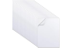 MEARCOOH 20 Feuilles de Mousse Auto Adhésives, Blanc 22cm x 30cm Mousse EVA 2mm collant pour l'artisanat, l'encadrement de photos, le scrapbooking (Blanc 20 Feuilles)