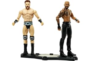 WWE Serie Campeonato Pack 2 figuras Ricochet vs Sheamus, figuras de acción articuladas de lucha libre con accesorios, juguete +6 años (Mattel HDM14)
