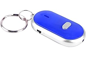Key Finder, Anti-Lost-Gerät, Whistle Key Finder, Keychain-Sound-LED mit Whistle, Whistle Voice Control, Anti-Lost Locator Tracer mit Alarm und Blinklicht, Smart Technology Gadget(Blau)