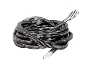 NUZAMAS Bohrbetrieb Drain Cleaner Schneckenfedern Kabel 5 Mt (16ft) 16mm für Haushalt Küche Bad Wc Klempner Sanitär Schlange Rohr Pipeline Kanalreiniger mit Bohrer