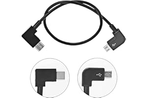 Dilwe Datenübertragungskabel, 29cm, USB Typ C auf Micro-USB Typ B, Kompatibel mit DJI Mavic Pro/Mavic Mini/Spark/Phantom 3/ Phantom 4 Drone(typ C auf Micro-USB)