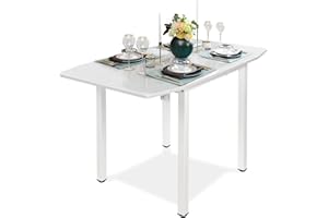 JEFFORDOUTLET Dining Table,Drop Leaf Rectangle Extendable Kitchen Tables 4 to 6 Seat Space Saving Dining Table
