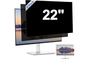 Pozlle 2 Pack Computer Privacy Screen for 22" 16:10 Aspect Ratio Widescreen Monitor, Anti Spy Blue light Glare Blocking Film, PC Privacy Screen Filter