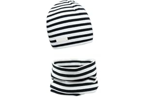 FORUHOO Mädchen Mütze Set mit Schal Kinder Beanie für Herbst Winter Baumwolle 2er