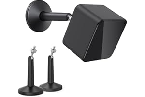 KIWI design Kamera Wandhalterung, Verstellbare Innen/Außen Sicherheits Wandhalterung Kompatibel mit Wyze Cam Pan und Anderen Überwachungskamera-Modellen mit 1/4 Zoll Gewinde (2 Pack, Schwarz)