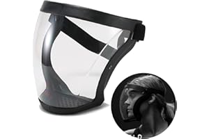 Uennm Anti-Fog Protective Full Face Shield, Face Shield de Protection Complets, Réutilisables Écrans Faciaux HDTransparents, Visières de Sécurité, Réglable Sangle, Anti-Poussière, pour Femmes Hommes
