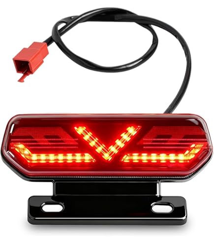 Led-verlichting voor spatborden achter, kentekenplaatverlichting, ABS-kunststof, reflector, achterlicht, remlicht, veiligheidslicht voor motorfiets, cross-motorfiets (rood
