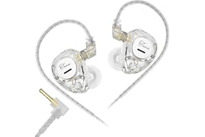 Yinyoo KZ Taurus Auriculares in Ear Hi-Fi IEM 8mm Controladores Dinámicos Duales In Ear Monitors Graves Profundos Auriculares Intraurales con Cable Desmontable 2pin