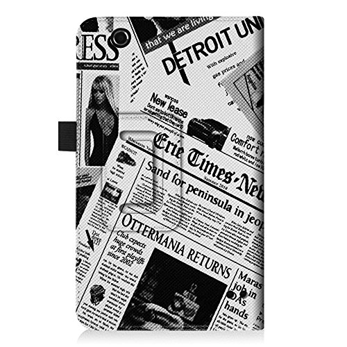 Fintie Odys Syno 8 Hülle Case – Slim Fit Folio Kunstleder Schutzhülle Cover Tasche mit Ständerfunktion und Stylus-Halterung für Odys Syno 20,3 cm (8 Zoll) Tablet-PC, Zeitung - 6