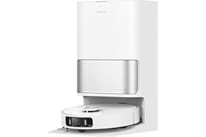 DREAME L40 Ultra Ae Robot Aspirador con 19,000 Pa de Succión, Cepillos y Mopa de Alcance Flexible, Elimina La Suciedad Húmeda y Seca, La Estación Todo En Uno Vacía el Polvo, Blanco