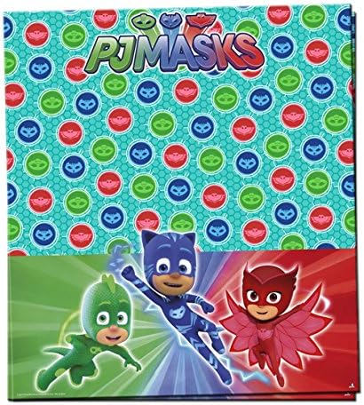 PJ MASKS SUPER PAJAMAS COORDINATE DECORATIONS FEAST - kit n°6 Cdc- (40 DISHES, 40 GLASSES, 40 NAPKINS,1 TABLECLOTH)