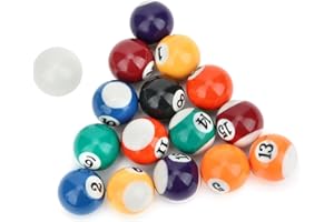 ‎GOTOTOP GOTOTOP Mini Pool Ball Billard Set, 16PCS 32MM Harz Kinder Pool Billardkugel Billardtisch Enthält 15 nummerierte Kugeln und 1 weiße Kugel