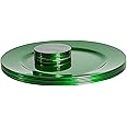 Argon Tableware Metallic Charger Plates & Coasters Set - Green - 12pc - 33cm - Metallic Finish Reusable Dining Table Setting Plates Drink Placemats for Christmas, Celebrations, Restaurant Decor