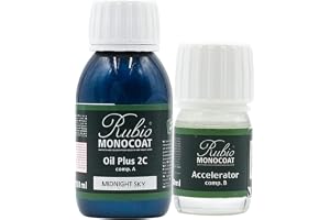 Rubio Monocoat Träoljefinish | Oil Plus 2C | Linfröolja, snabbtorkande, för inomhusträ, inkluderar accelerator, del B