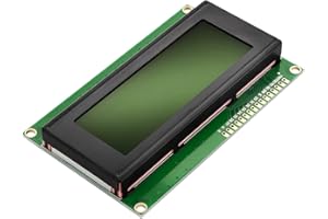 AZDelivery Compatible with HD44780 2004 4x20 Serial LCD Black Character Green Backlight Display Board 3.3V 5V Compatible with Arduino and Raspberry Pi Including E-book!