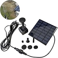 Froadp 1.2W Solar Teichpumpe Brunnenpumpe Solarpumpe Gartenbrunnen Wasserspiel Fontäne Pumpe Springbrunnen für Garten…