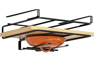 LearnLyrics Porta tagliere sotto il mobile, Porta tagliere sotto il mobile | Mensola portaoggetti sospesa per vassoio da portata - Portaoggetti da cucina in acciaio inossidabile per asciugamani,