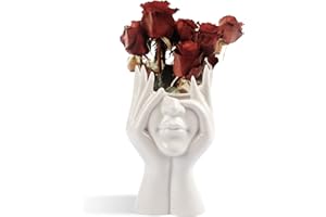 CEMABT Vase à Fleurs, décoration de Bureau, en céramique, Forme féminine, idéal pour étagère, décoration de Table Moderne, Petit Joli Vase pour bibliothèque (Style B)