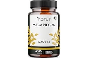 INATUR LAB Maca Negra Andina Pura 32.000 mg (180 Cápsulas vegetales) | Potencia, Energía y Vitalidad Íntima | Mejora Equilibrio Hormonal, Rendimiento y Ánimo