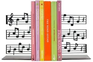 Balvi Fermalibri Musik Colore Nero Un pentagramma come supporto per i libri Metallo