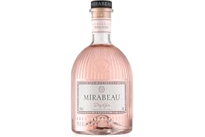 Mirabeau Dry Rose Gin 70cl I Crafted in the French Riviera I Made from Upcycled Grape Skins & 11 Botanicals I 43% ABV I B Corp Certified