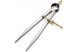 QWORK® Spetscirkel med rivnål, fjäderspetskirkel, 200 mm
