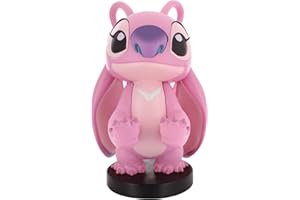 Cableguys Disney Lilo et Stitch Figurine Gaming Stitch Angel - Support pour Manette ou Smartphone - Câble USB Inclus - 20 cm