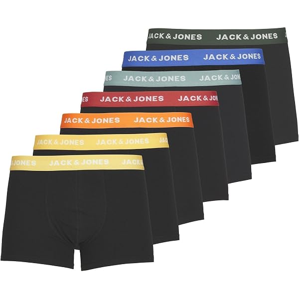 JACK & JONES Herren Boxershorts 4er Pack – Bequeme Trunks Aus Baumwolle & Elasthan