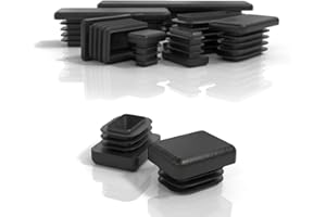 PD® Tappi a lamelle 20x10 mm per tubo quadrato | Tappi rettangolari PE | Tappi in Plastica rettangolaro | Inserti del Tubo per Tubo in Metallo, Sedie, Divani, Tavoli, Ripiani | Tappi Tubi | 10 pz.