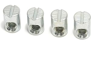 ReplacementScrews Kreuzdübel Zylindermuttern kompatibel mit IKEA Teil 100514 (SUNDVIK, MYDAL, HASSELVIKA) (4 Stück)