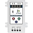 LEYDEN® TM-CLK 15A, 230VAC, 24 Hour Digital Clock Timer Switch 50 ON/Off Programs Per Day & Cyclic Function Up to 9999 Seconds for Fogger, Hydroponics, Light, Water Pump, Bell, Etc (White)