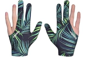 ANTCHER 2 Pcs Billiard Gloves Snooker Gloves, Elastic 3 Fingers Billiard Pool Snooker Cue Gloves Billiard Accessories for Left and Right Hand