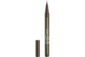 Maybelline New York płynny eyeliner, wodoodporny, odporny na ścieranie i trwały, wegański, tusz do tatuażu, nr 882 Pitch Brown (brązowy), 1 ml