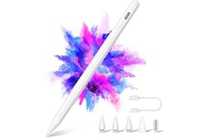 XIRON Pencil for iPad A16 11th/10th Generation, 2X Fast Charge Stylus Pen for iPad(2025-2018) 11th-6th, Air M2 M3 11/13 inch/5-3th, Pro M4 11/13"/12.9", Mini A17 Pro/6/5., Palm Rejection, Tilt Sensitivity