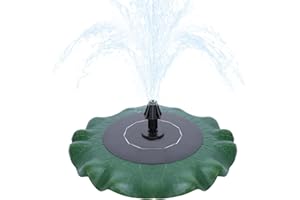 NAIZY Teichpumpe Solar Springbrunnen 1,4W Solarpumpe mit Mehrere Modusoptionen Solarbrunnen Gartenbrunnen Brunnen Garten Außen für Garten Deko Gartenteich, Lotus Form