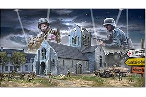 Italeri 6199 1:72 Battle of Normandy St.-Mère-Église – Modélisme, kit de construction, modélisme, bricolage, loisirs, collage, kit en plastique, fidèle aux détails