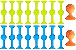 HINTER Pop Sucker Darts Sucker Game, Silicone sucker toyTarget Marker and Darts Competitive Games, Release Stress Toy for Glass, Metal, Plastic Adult (18PCS)