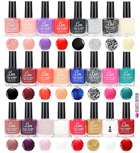 24 x BIG SMALTO PER UNGHIE, SET DI 24 COLORI DIVERSI UK SELLER